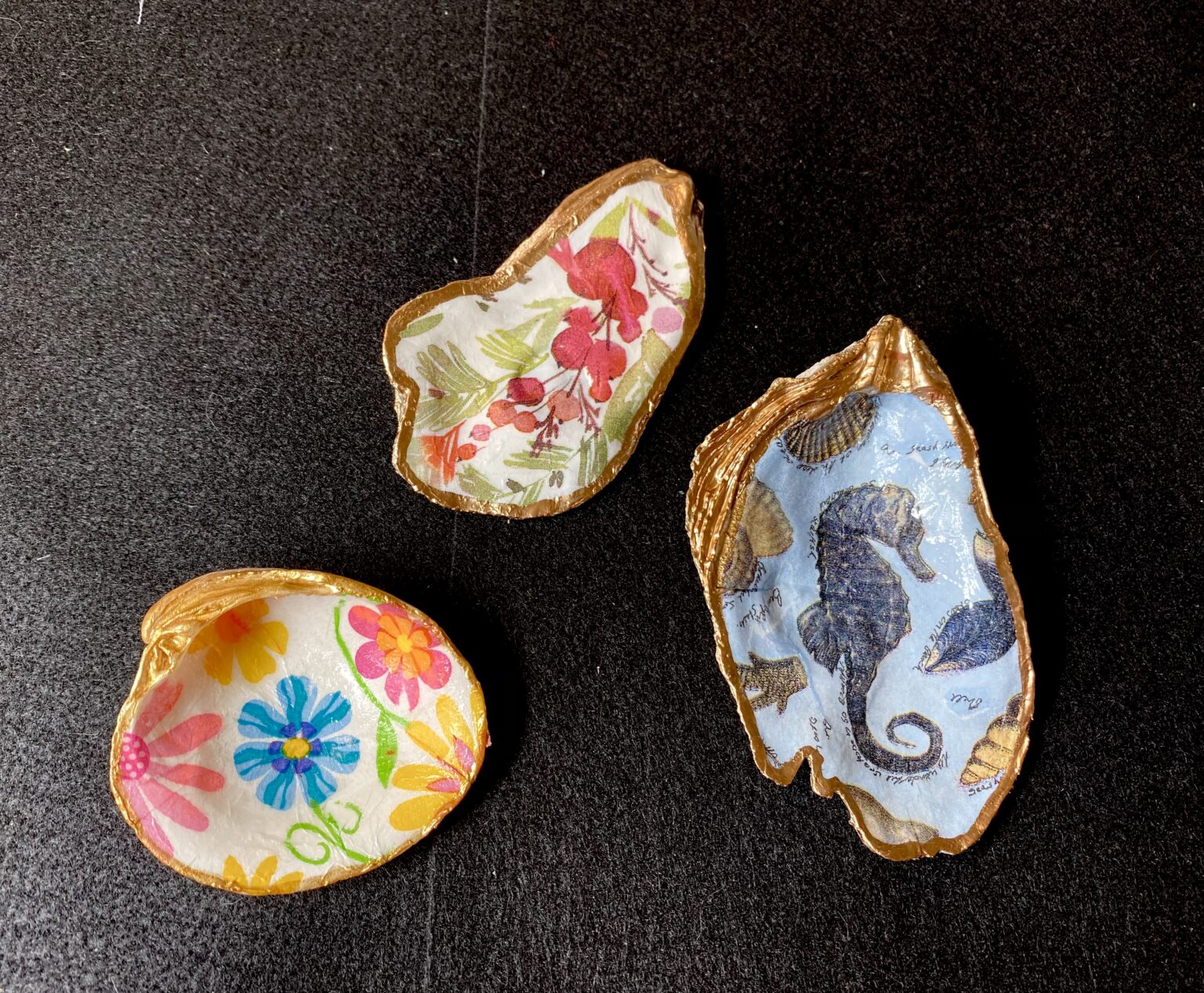 Decorative Shell jewelry dishes rescheduled for in person July 15th